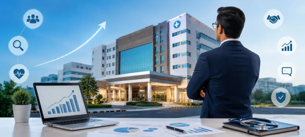How to grow a hospital in India with strategic healthcare marketing, patient acquisition, referral networks, and hospital business growth planning.